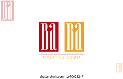 initial letter logo BA,AB, logo template
