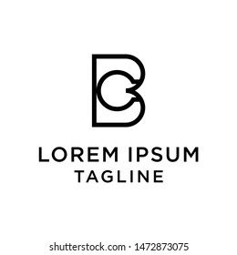 initial letter logo BC, CB, logo template