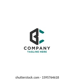 Initial letter logo, BC, CB, with hexagon vector logo template.