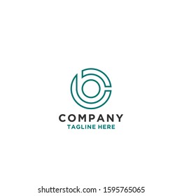 Initial letter logo, BC, CB, vector logo template.