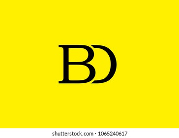 initial letter logo BD, DB, logo template