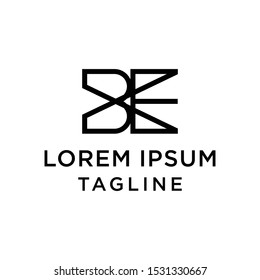 initial letter logo BE, EB logo template