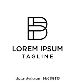 initial letter logo BF, FB logo template