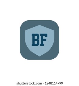Initial Letter Logo BF Template Design