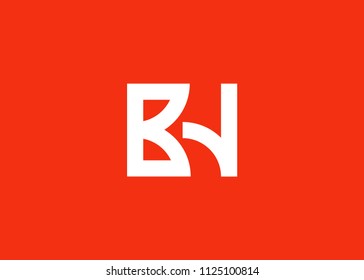initial letter logo BH, HB, logo template