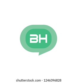 Initial Letter Logo BH Template Design