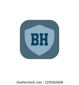 Initial Letter Logo BH Template Design