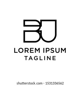initial letter logo BJ, JB logo template 