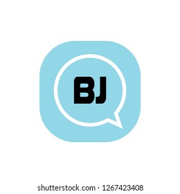 Initial Letter Logo BJ Template Design