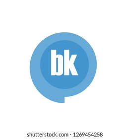 Initial Letter Logo BK Template Design
