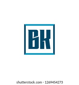 Initial Letter Logo BK Template Design