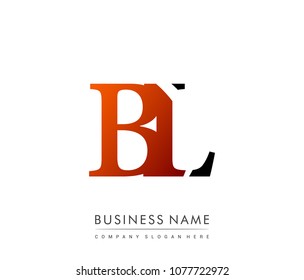 initial letter logo BL colored red and black, Vector logo design template elements for your business or company identity