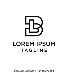 initial letter logo BL, LB logo template