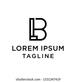 initial letter logo BL, LB logo template 