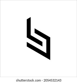 initial letter logo bl, lb, l inside b rounded lowercase