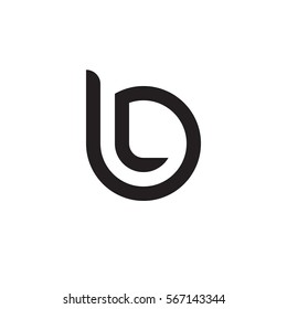 initial letter logo bl, lb, l inside b rounded lowercase black monogram