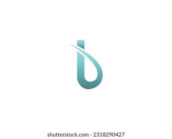 Logo De La Letra Inicial I. Formas azules y naranjas Estilo originami con carácter humano punto aislado en fondo blanco. Usable para logotipos de empresas y personas. Elemento de plantilla de diseño de logotipo de vectores planos.