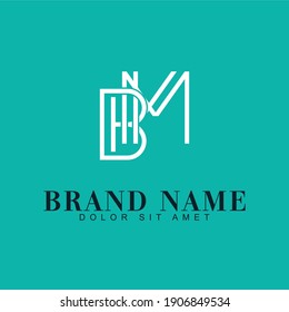 logotipo de letra inicial BM, plantilla de logotipo de MB