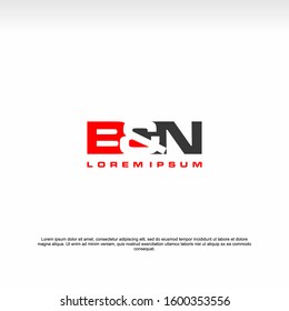 Initial letter logo, B&N logo, logo template