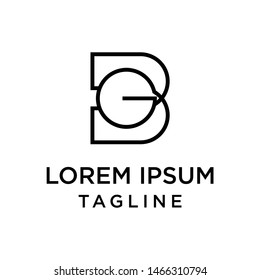 initial letter logo BO, OB logo template