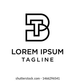 initial letter logo BT, TB logo template