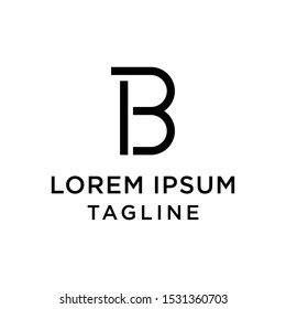 initial letter logo BT, TB logo template 