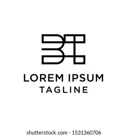 initial letter logo BT, TB logo template 