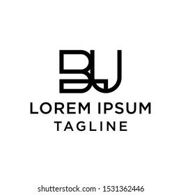 initial letter logo BU, UB logo template