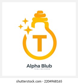 Initial letter logo with bulb