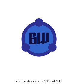 Initial Letter Logo BW Template Vector Design