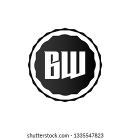 Initial Letter Logo BW Template Vector Design