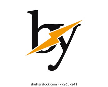 Initial letter logo by lowercase thunder vector design