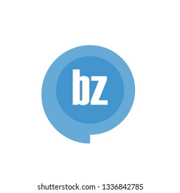 Initial Letter Logo BZ Template Vector Design
