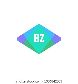 Initial Letter Logo BZ Template Vector Design