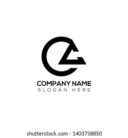Initial letter logo c cc c inside c rounded uppercase white black background. Modern business logo design template for company.