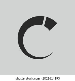 initial letter logo C inside circle shape, CI, IC, upper case black monogram