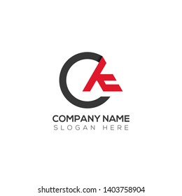 Initial letter logo c k ck kc k inside c rounded uppercase white grey red background. Modern business logo design template for company.