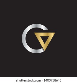 Initial letter logo c o co oc o inside c rounded uppercase gold silver black background. Modern business logo design template for company.