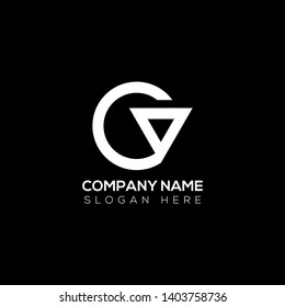 Initial letter logo c o co oc o inside c rounded uppercase white black background. Modern business logo design template for company.