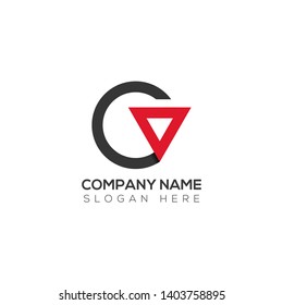 Initial letter logo c o co oc o inside c rounded uppercase white grey red background. Modern business logo design template for company.