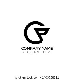 Initial letter logo c p cp pc p inside c rounded uppercase white black background. Modern business logo design template for company.