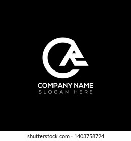 Initial letter logo c r cr rc r inside c rounded uppercase white black background. Modern business logo design template for company.