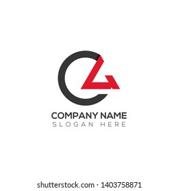 Initial letter logo c u cu uc u inside c rounded uppercase white grey red background. Modern business logo design template for company.