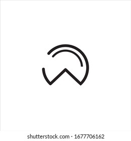 initial letter logo c w, w c, w inside c rounded lowercase