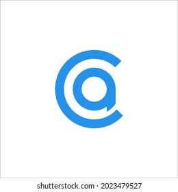 letra inicial logotipo ca, ac, a, c interior c fondo blanco redondeado en minúsculas