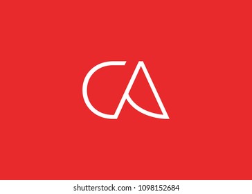 Initial Letter Logo CA, Logo Template