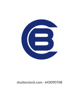 initial letter logo cb, bc, b and c uppercase blue vector template white background