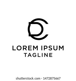 initial letter logo CD, DC logo template