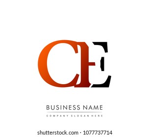initial letter logo CE colored red and black, Vector logo design template elements for your business or company identity