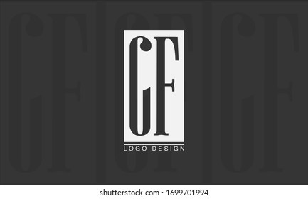 Initial letter logo CF or FC logo template
